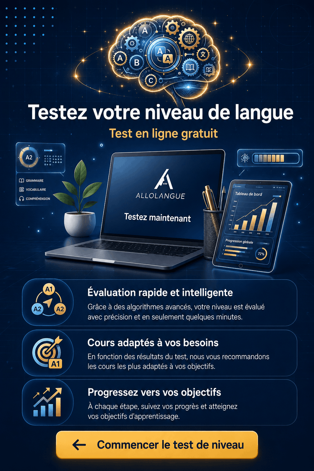 Déterminez votre niveau de langue